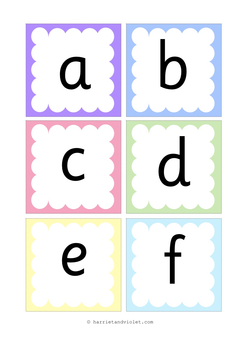 alphabet cloud border for display lettering lower case