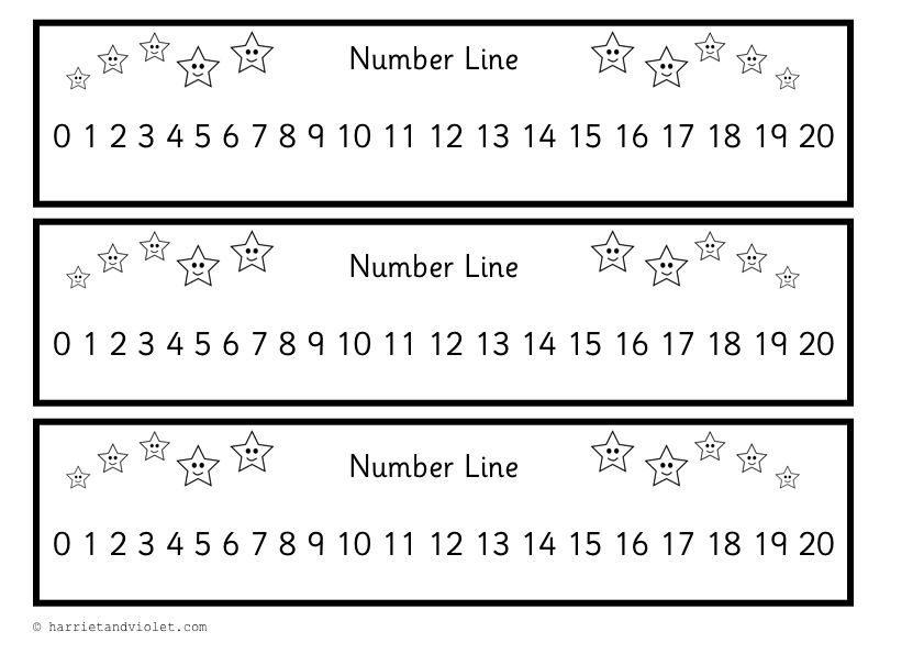 fruit number line 0 20 numberline printable teaching