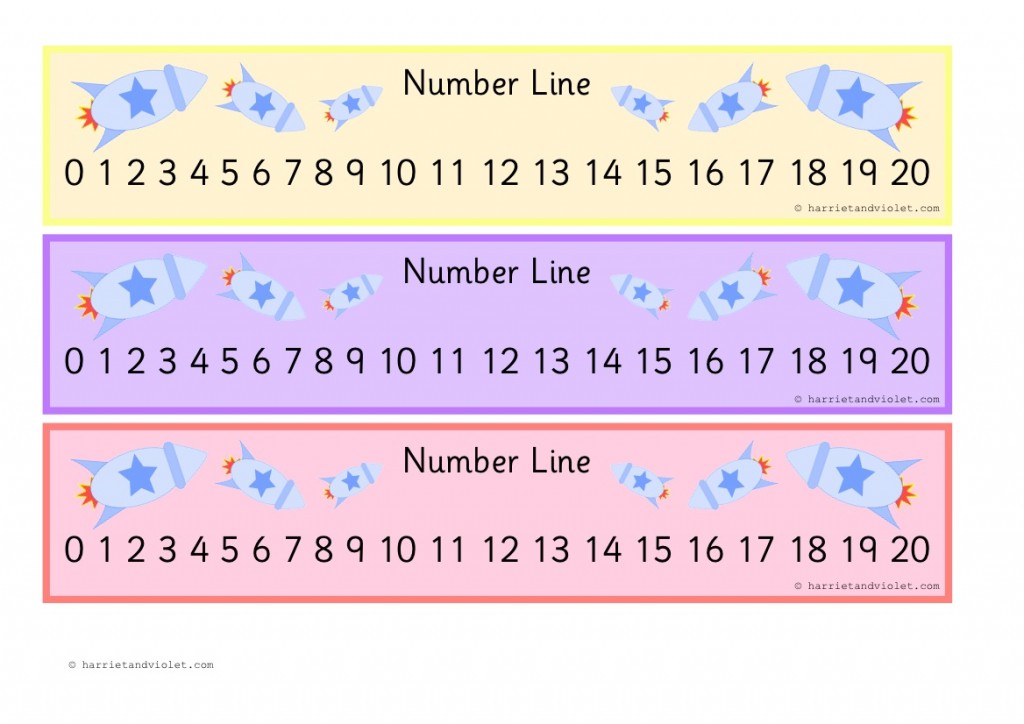 number line 0 20 with rockets free teaching resources