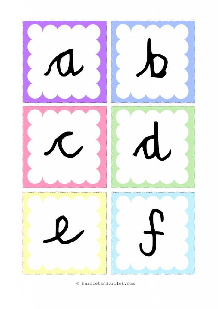 Alphabet Cloud Display Lettering Handwritten Cursive Lower ...