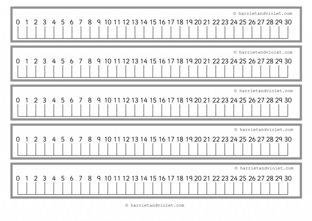 number line with guidelines 0 30 black and white free