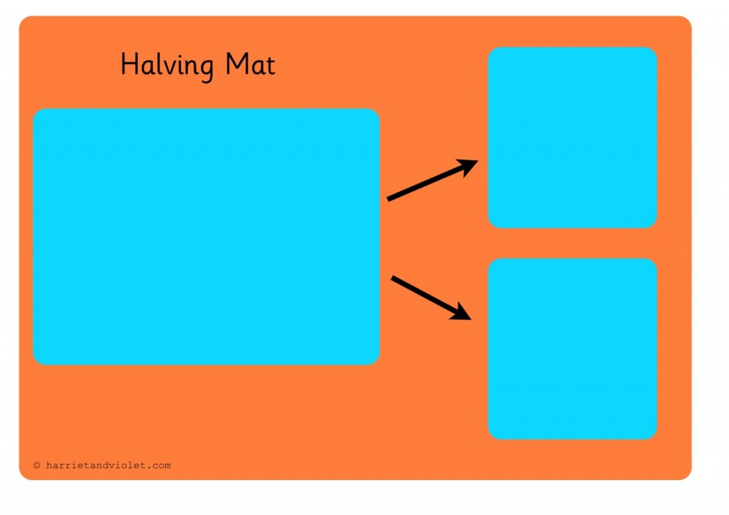 Maths Halving Mat Free Teaching Resources Print Play Learn
