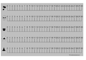 number line with guidelines 0 30 black and white free