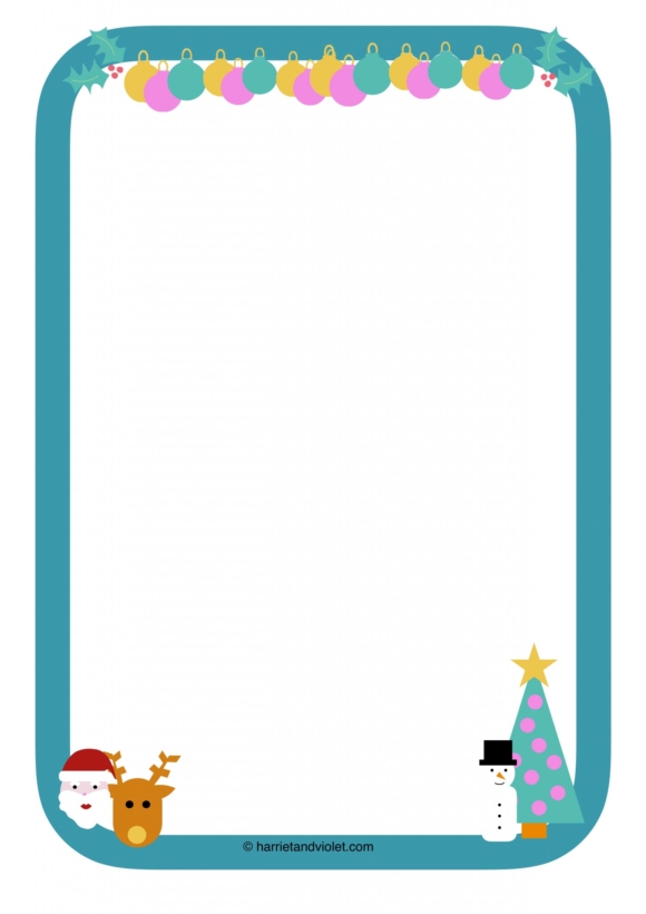 Christmas Page Border Paper - Free Teaching Resources - Print Play Learn