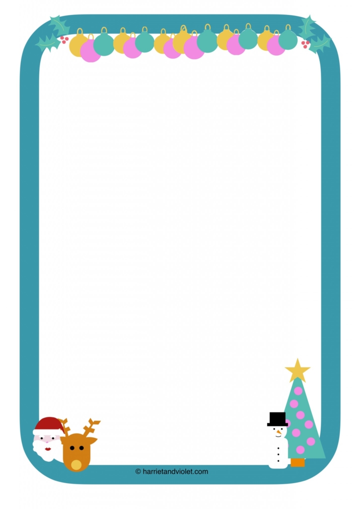 Christmas tree border paper - Free Teaching Resources - Print Play Learn