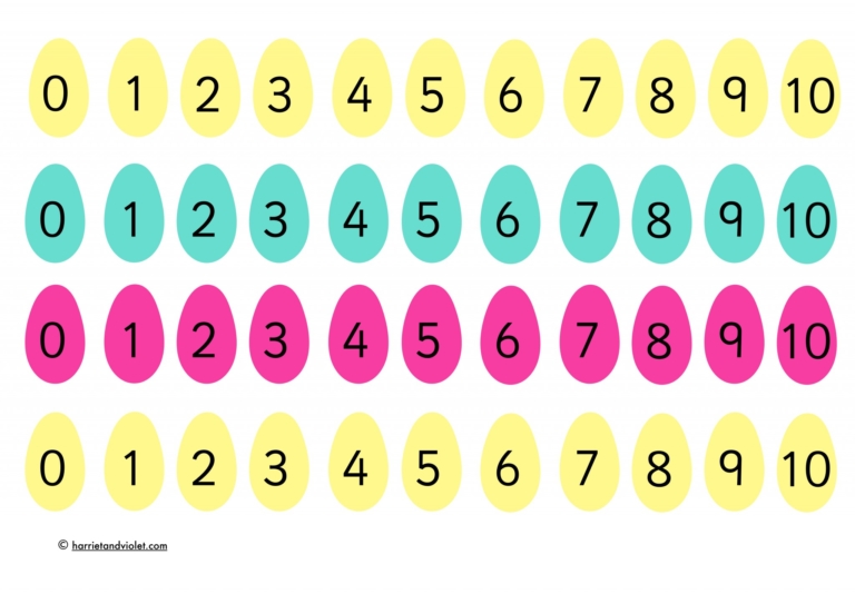 easter egg number line 0 10 free teaching resources print play learn