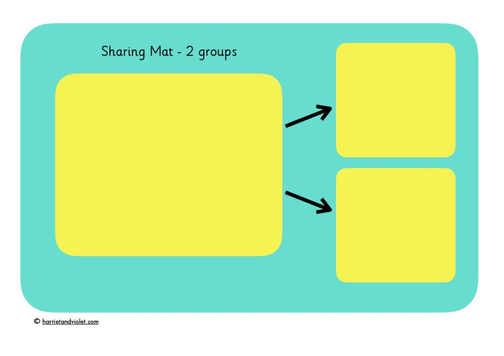 Sharing (halving mat) groups of 2 + 3 Printable Teaching Resources Print Play Learn