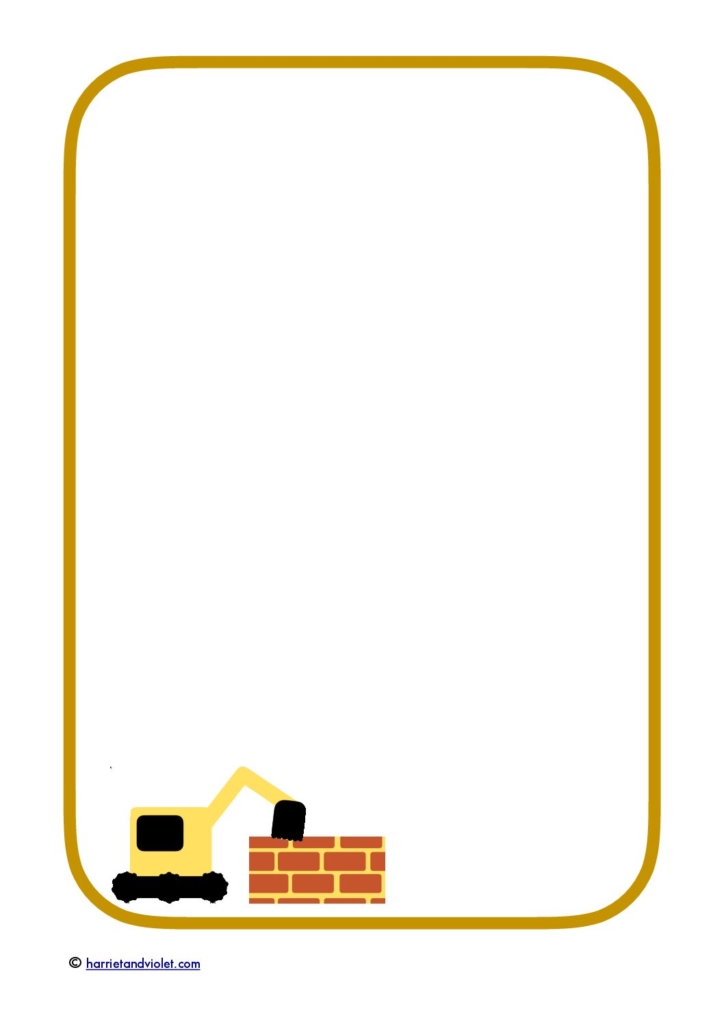 Building site border paper 2 per page Free Teaching Resources Print Play Learn