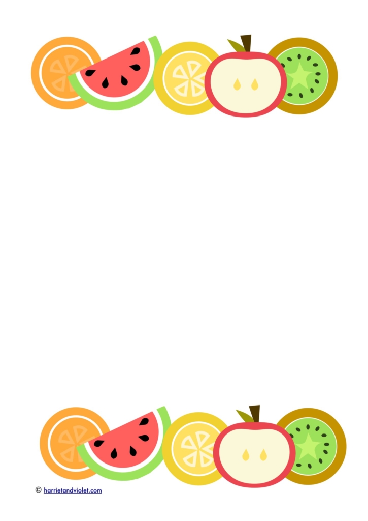 Fruit Border Paper A4 - Free Teaching Resources - Print Play Learn