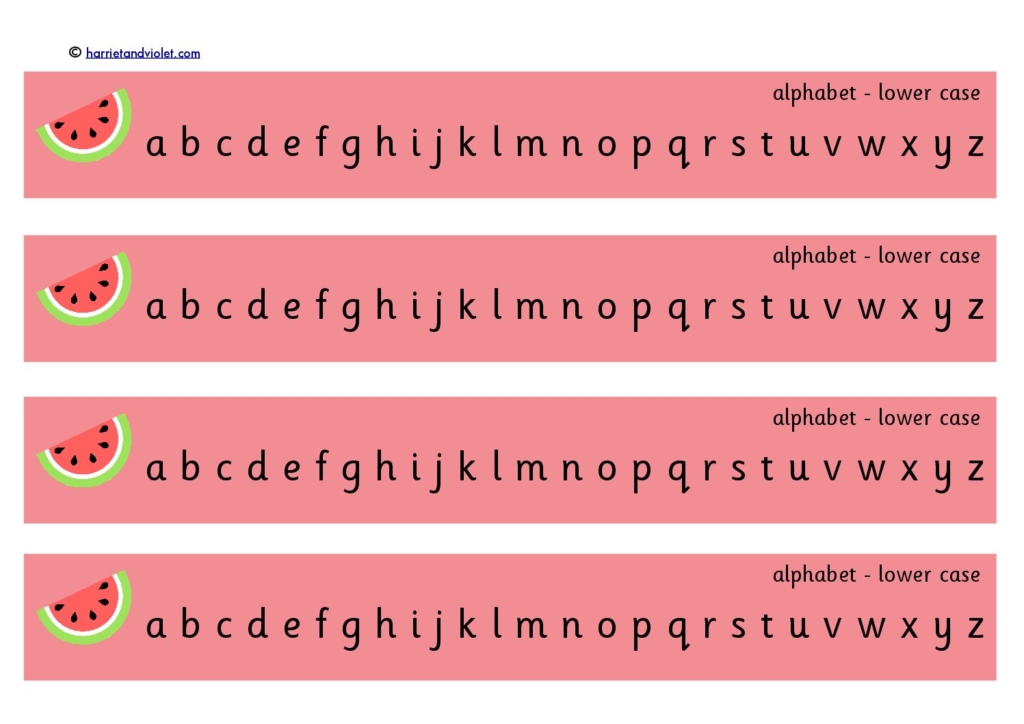 alphabet strip - fruit Kiwi a-z lower case - Free Teaching ...