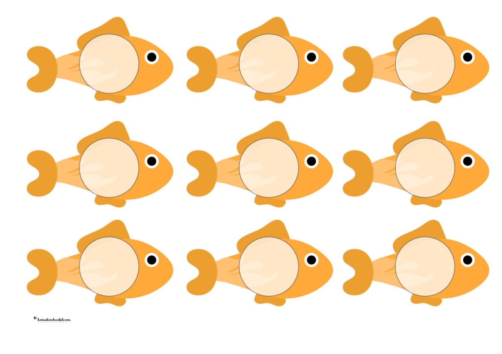 small fish use in phonicnumber or letter games printable teaching