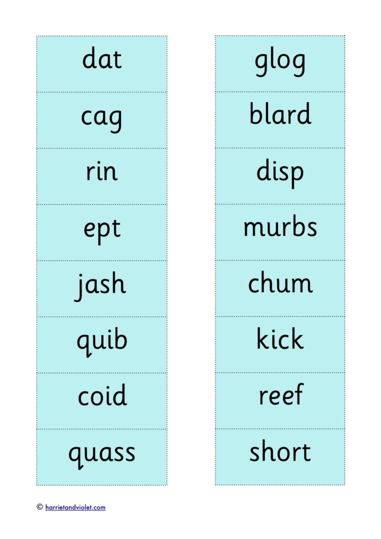 Year 1 Phonics Screening Check - Page 1 - Free Teaching Resources 