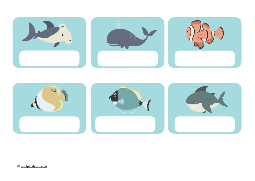 underwater name labels free teaching resources print play learn