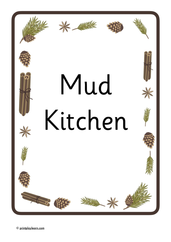 Mud Kitchen Role Play Area - Printable Teaching Resources - Print Play