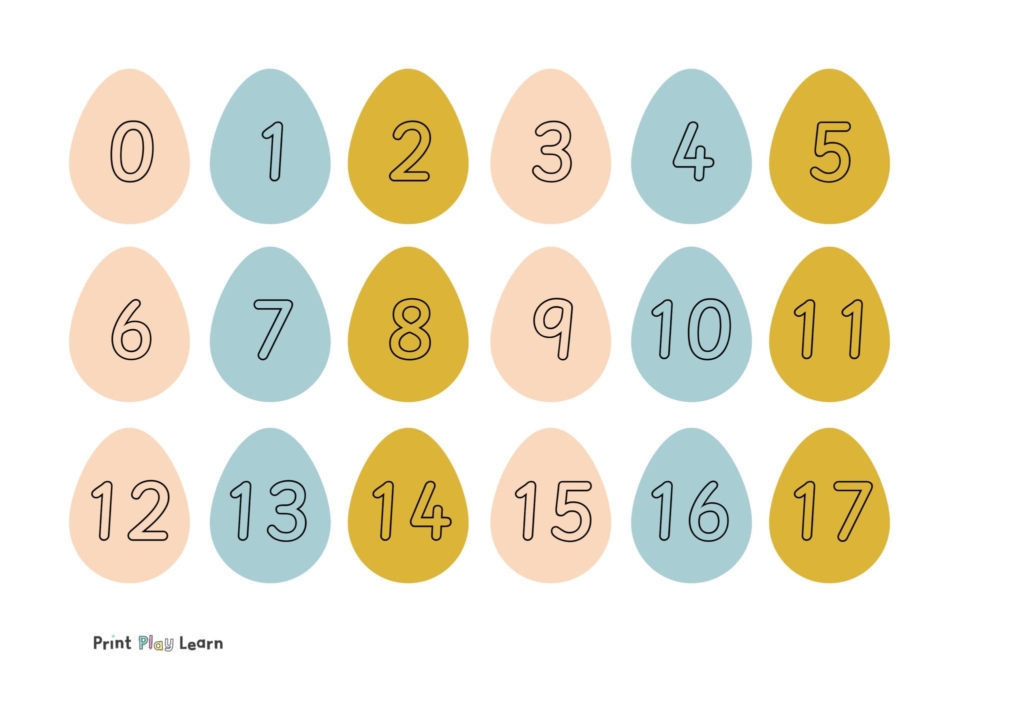 easter egg number cards 1 50 free teaching resources print play learn