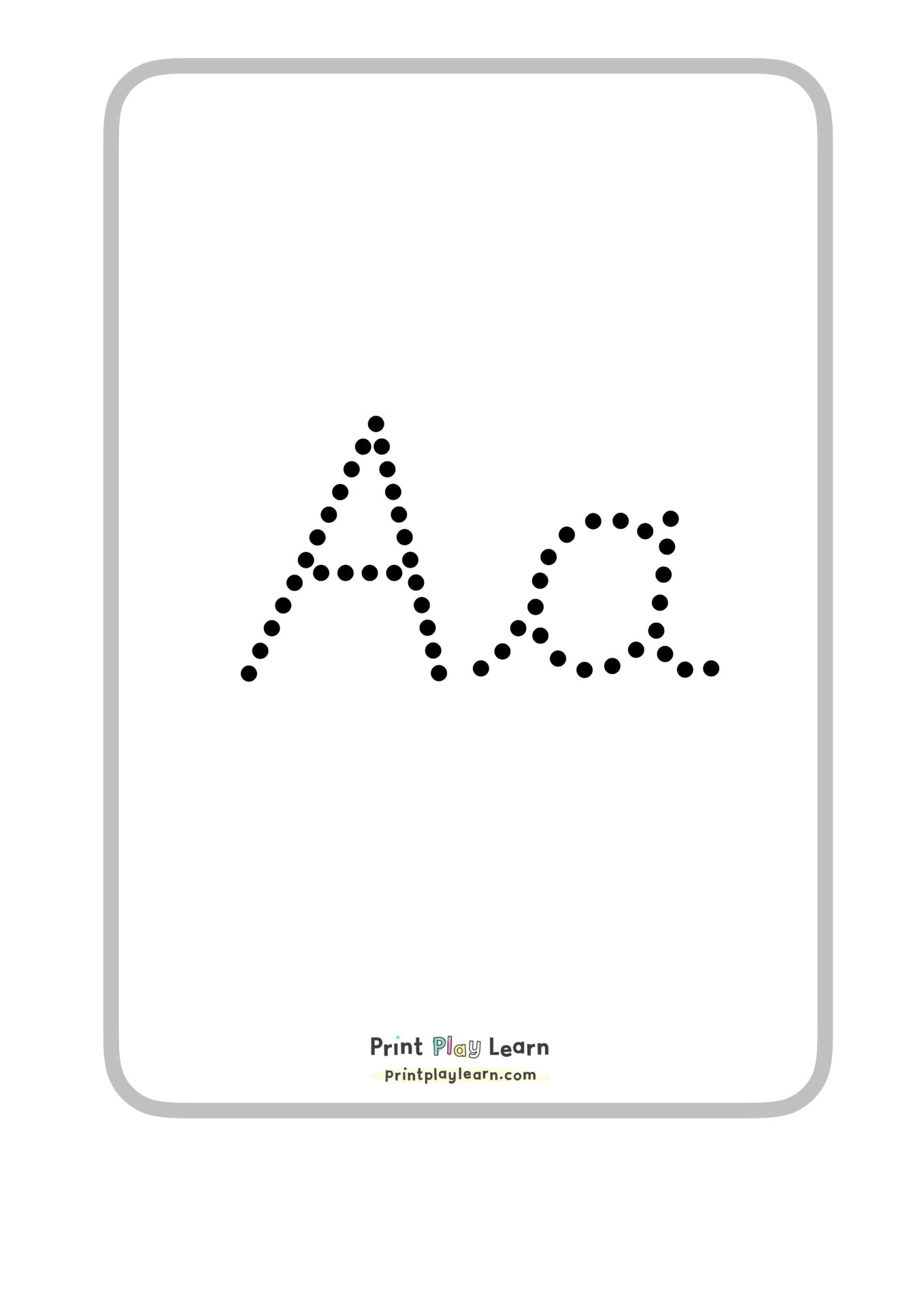 dotted tracing alphabet posters or flashcards printable teaching